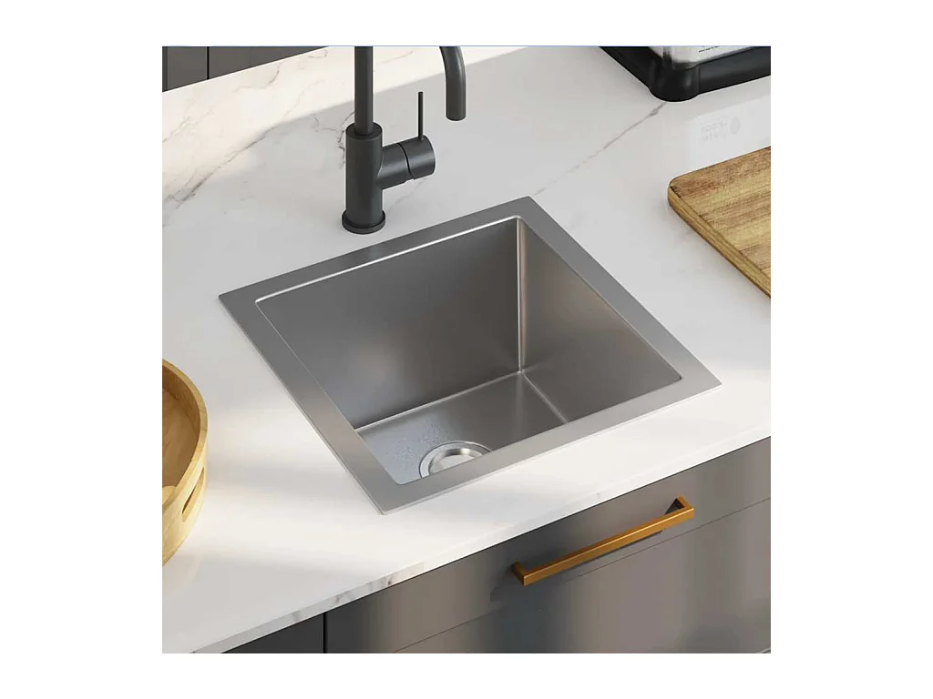 Handgemaakte keukengootsteen roestvrij staal