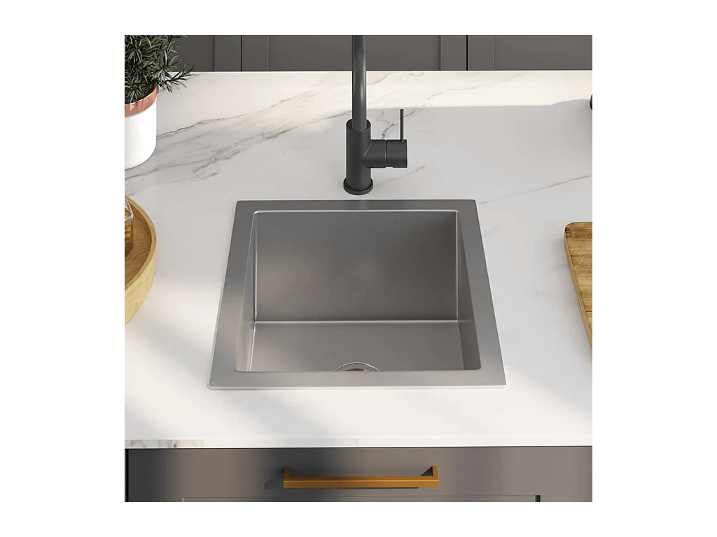 Handgemaakte keukengootsteen roestvrij staal