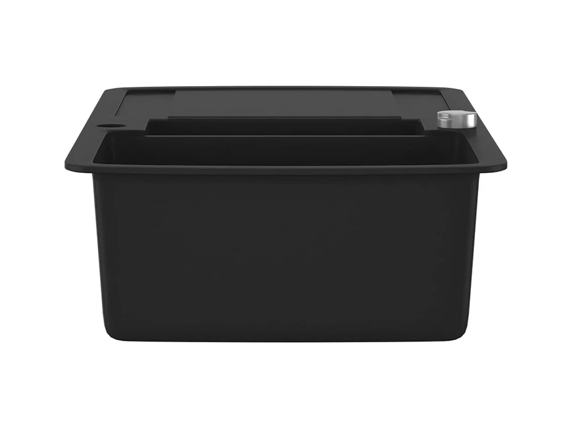 Zwarte dubbele granieten keukengootsteen