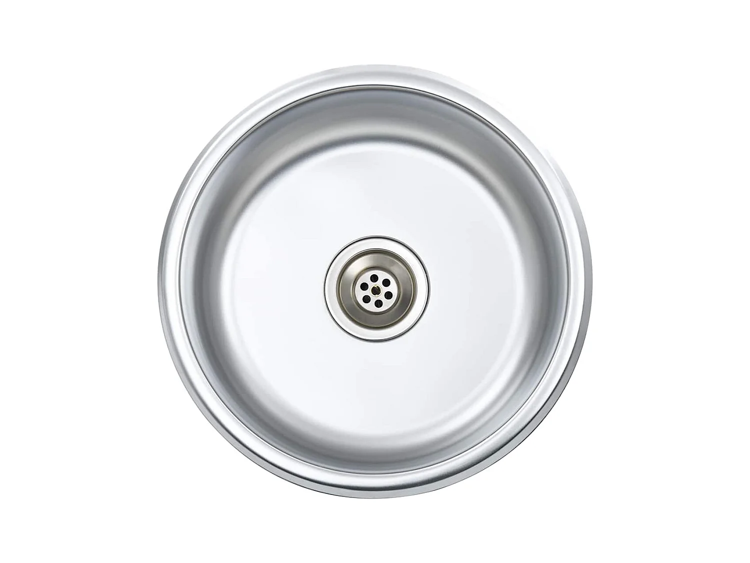 Keukenspoelbak met zeef en sifon RVS