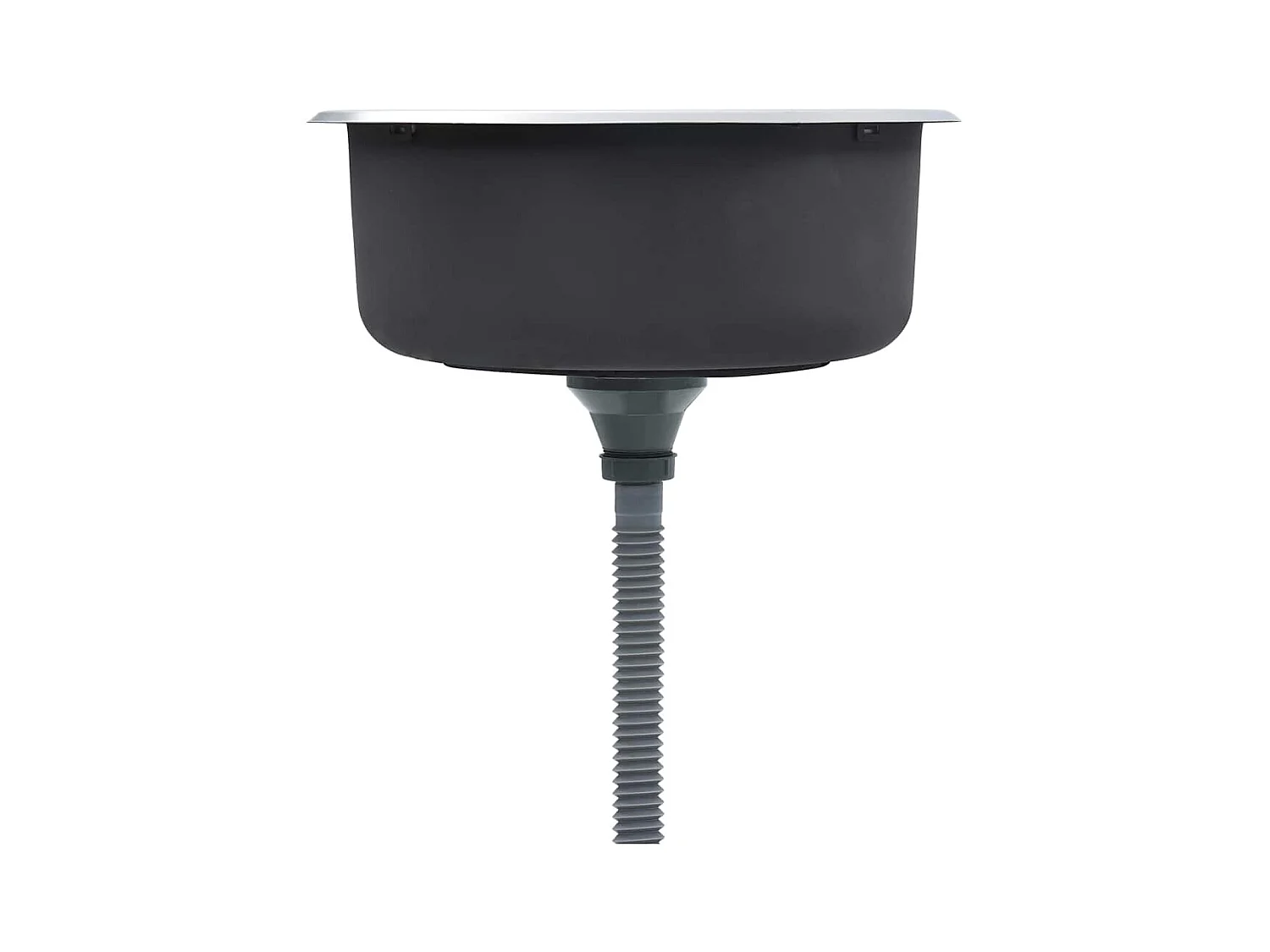 Keukenspoelbak met zeef en sifon RVS