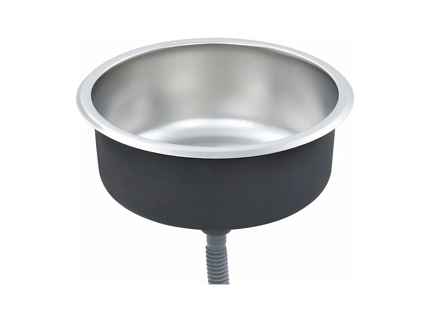 Keukenspoelbak met zeef en sifon RVS