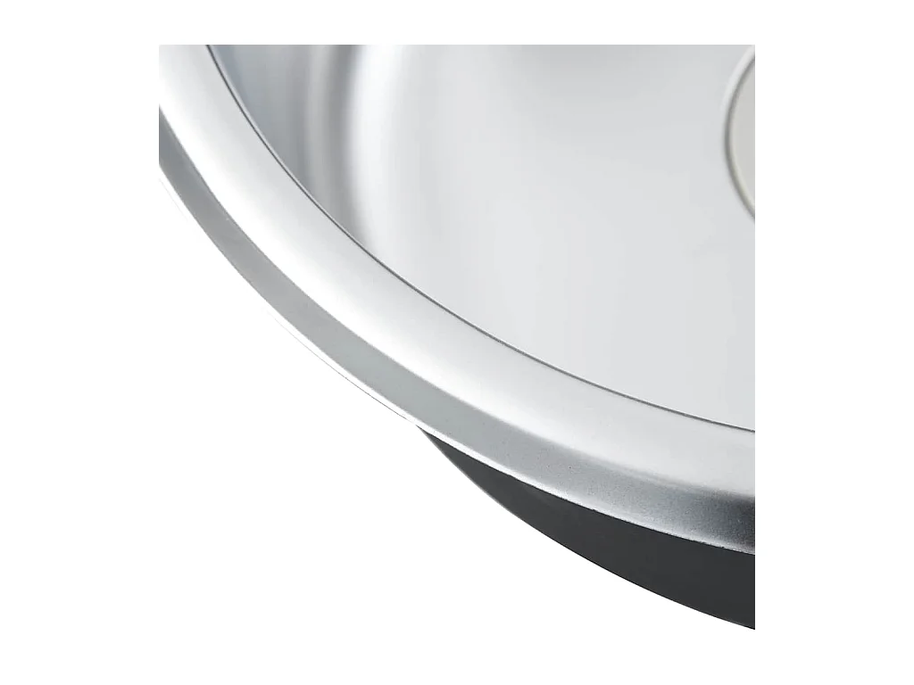 Keukenspoelbak met zeef en sifon RVS