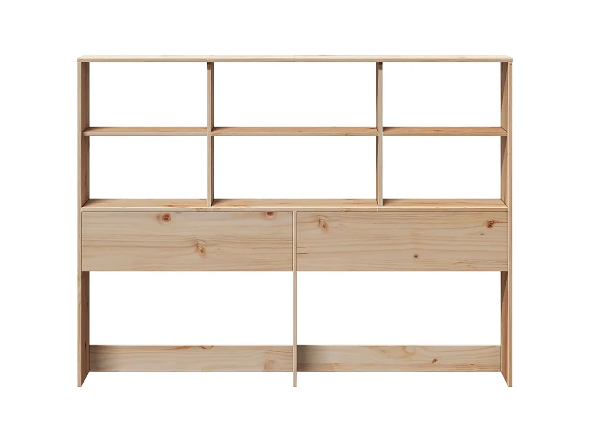 Cabecero con almacenaje 120 cm madera maciza de pino