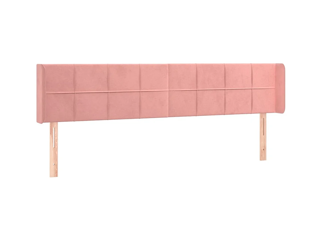 Hoofdbord met oren Rose 183x16x78/88 cm Fluweel