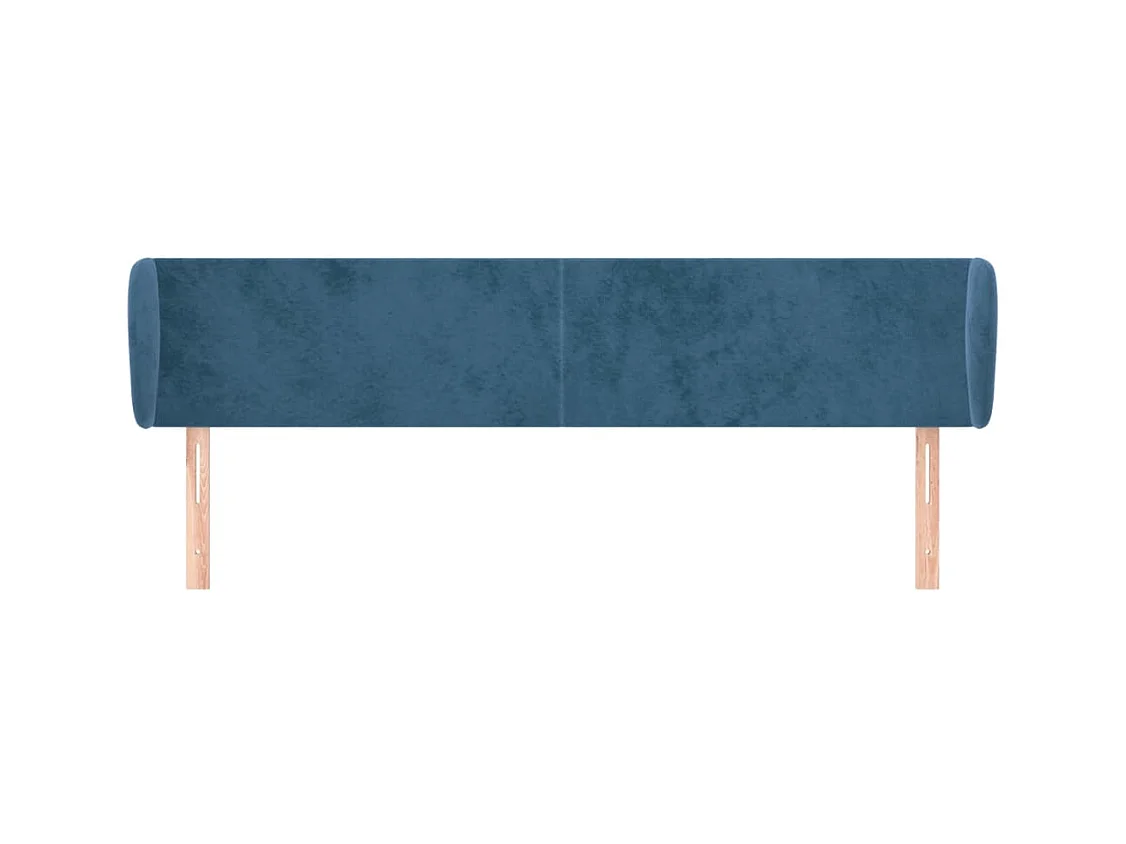 Hoofdbord met vleugels Donkerblauw 163x23x78/88 cm Fluweel