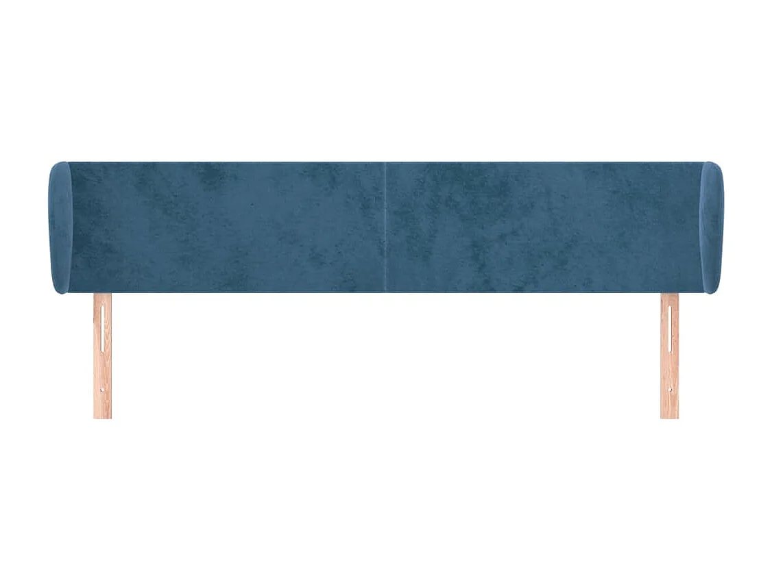 Testiera con ali Blu scuro 163x23x78/88 cm Velluto
