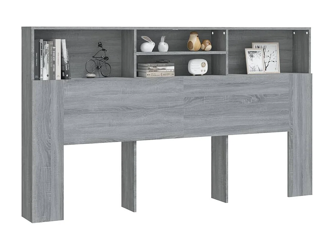 Sonoma grauer Kopfteilschrank 180x19x103,5 cm