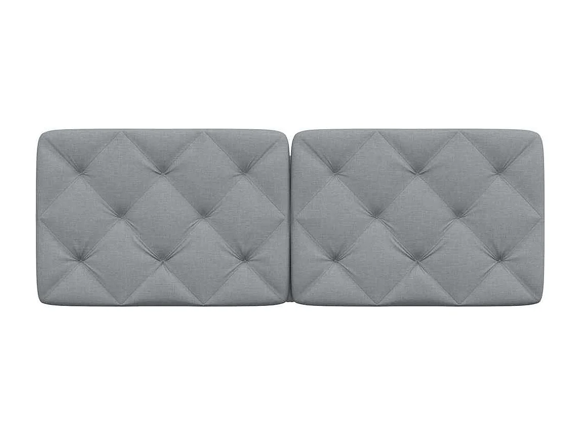 Coussin de tête de lit gris clair 140 cm tissu