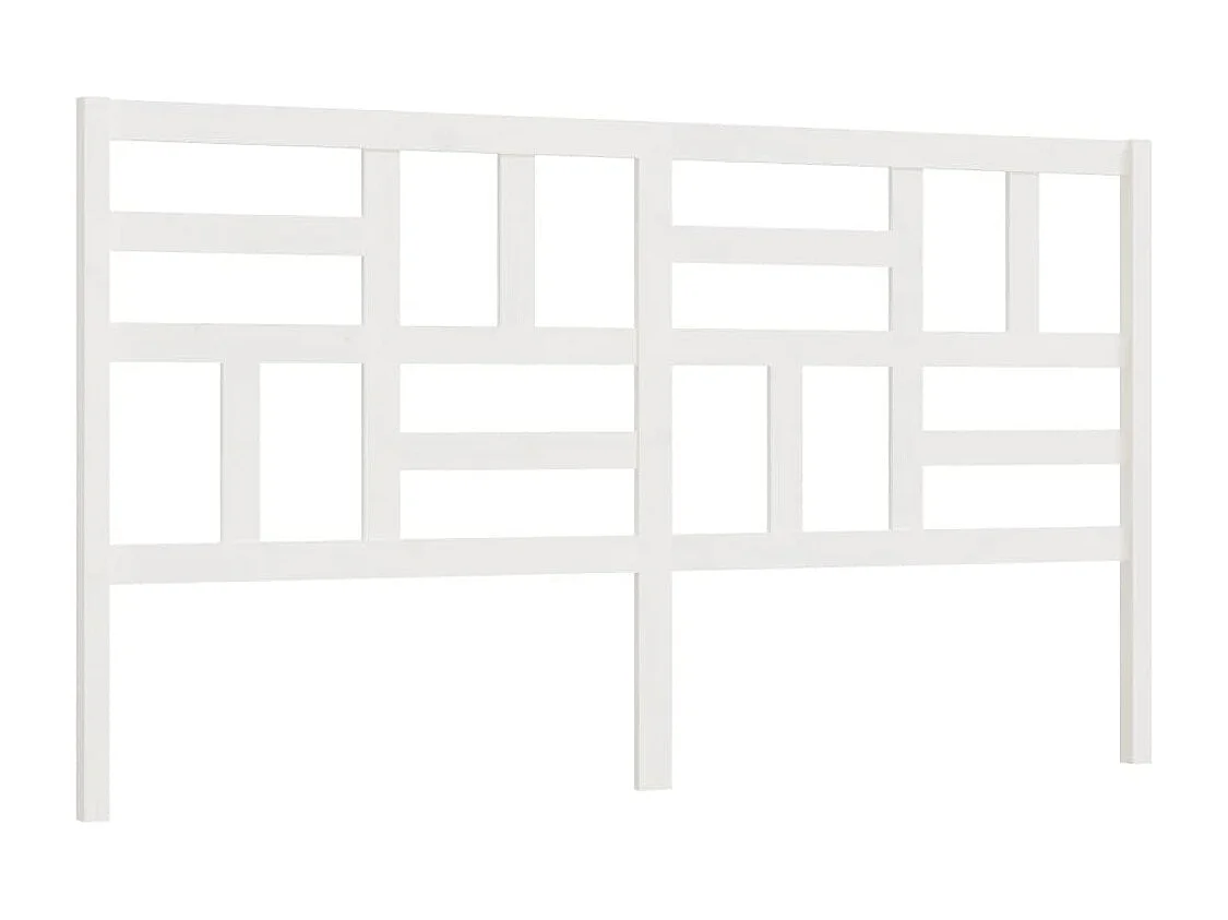 Tête de lit Blanc 206x4x104 cm Bois massif de pin