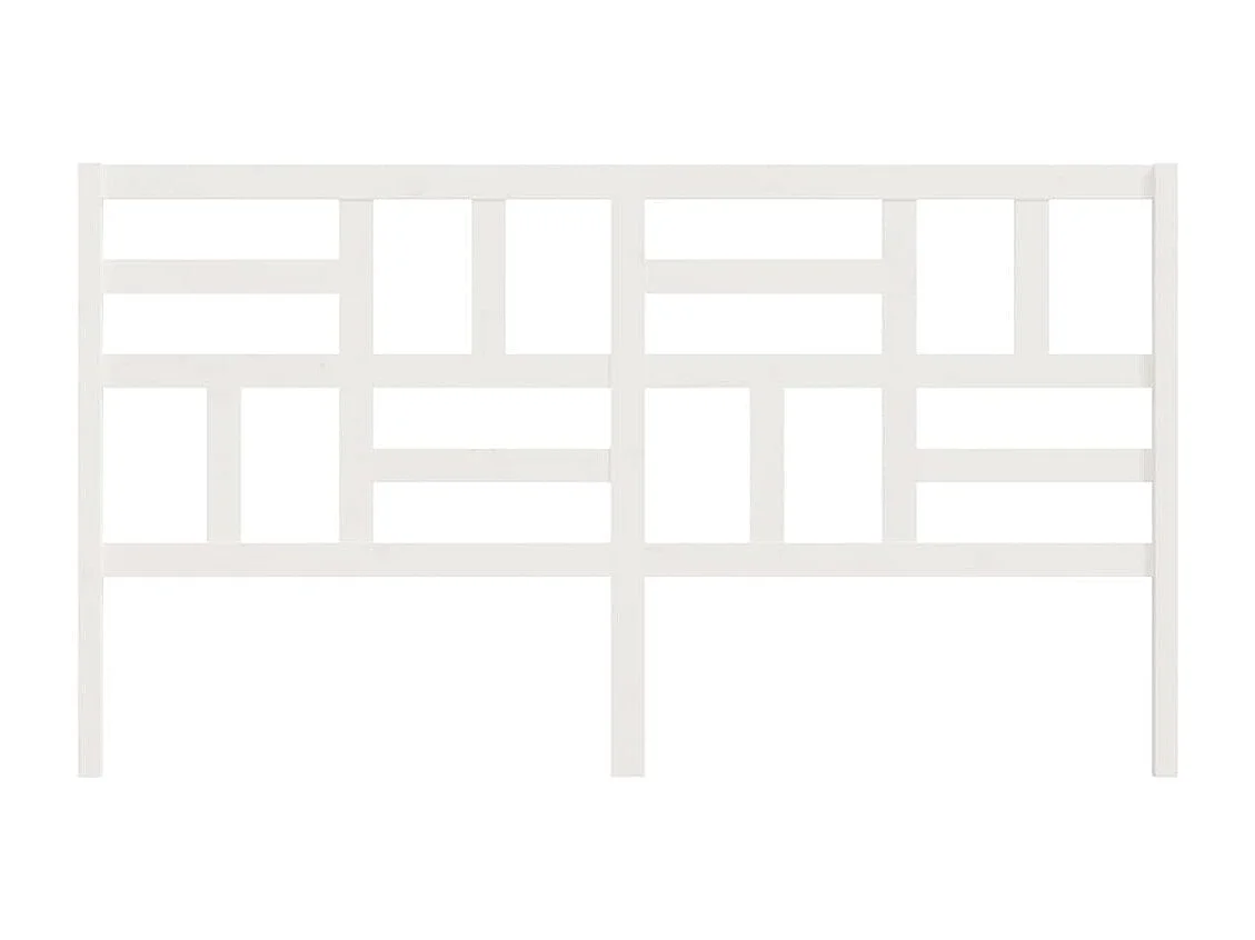 Tête de lit Blanc 206x4x104 cm Bois massif de pin