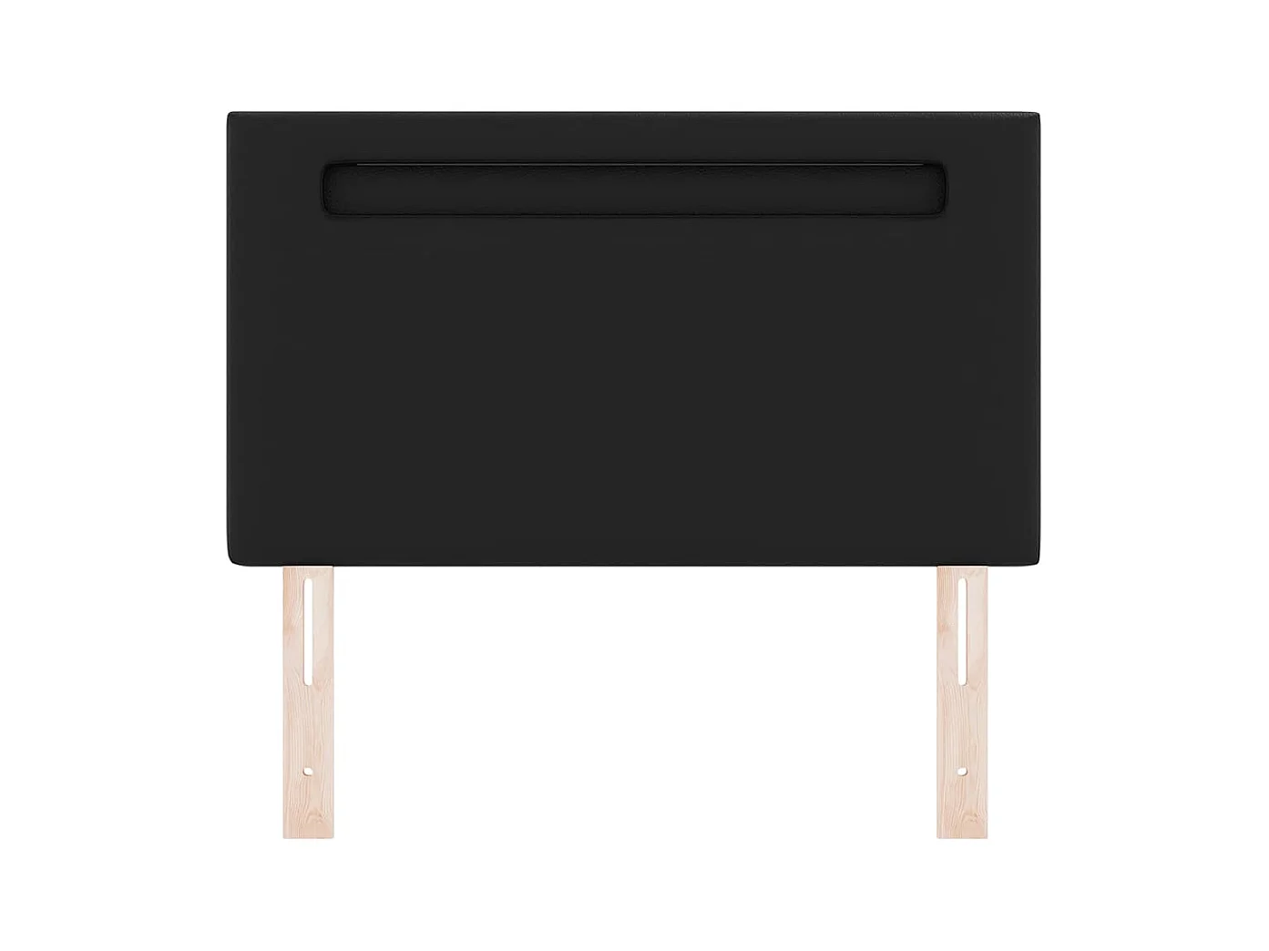 Kopfteil mit LED-Leuchten Schwarz 90 cm PVC