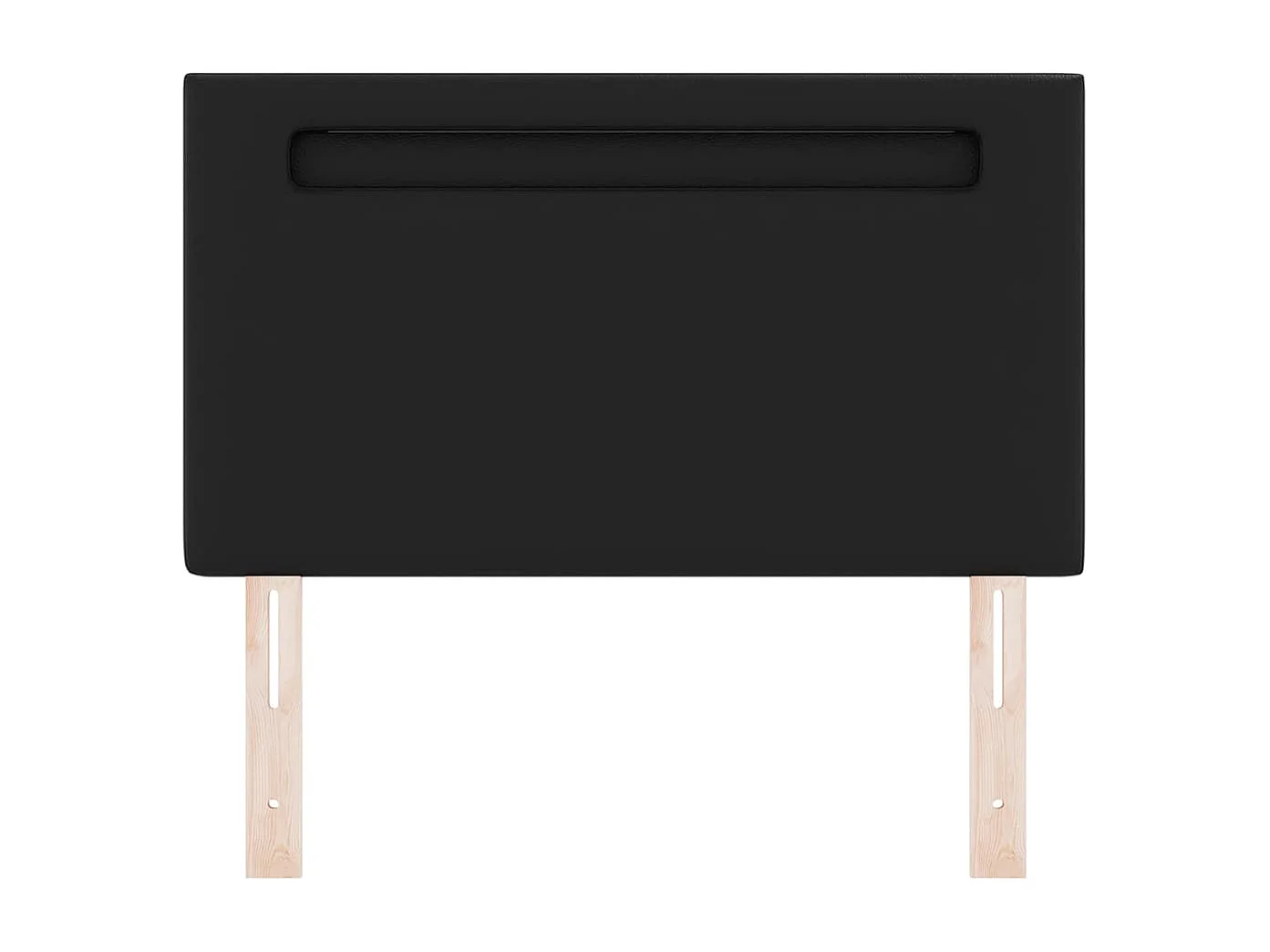 Testiera con luci LED Nero 90 cm PVC