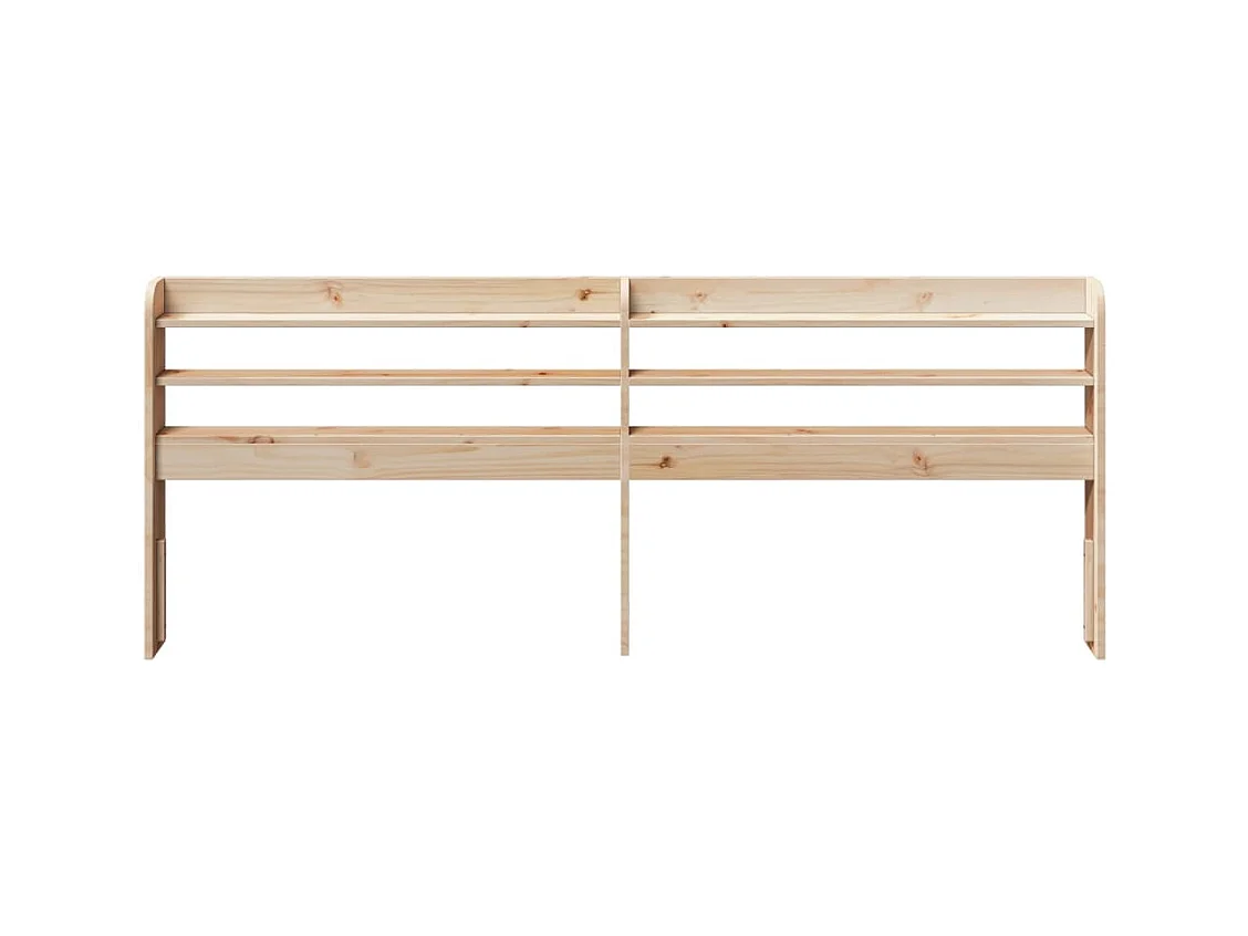 Cabecero con estantes 180 cm madera maciza de pino