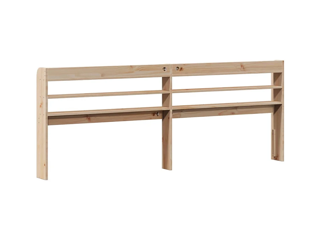 Cabecero con estantes 180 cm madera maciza de pino