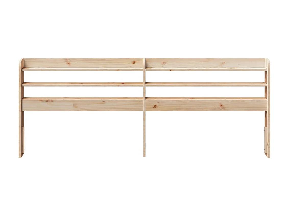 Testiera con ripiani 180 cm in legno massello di pino