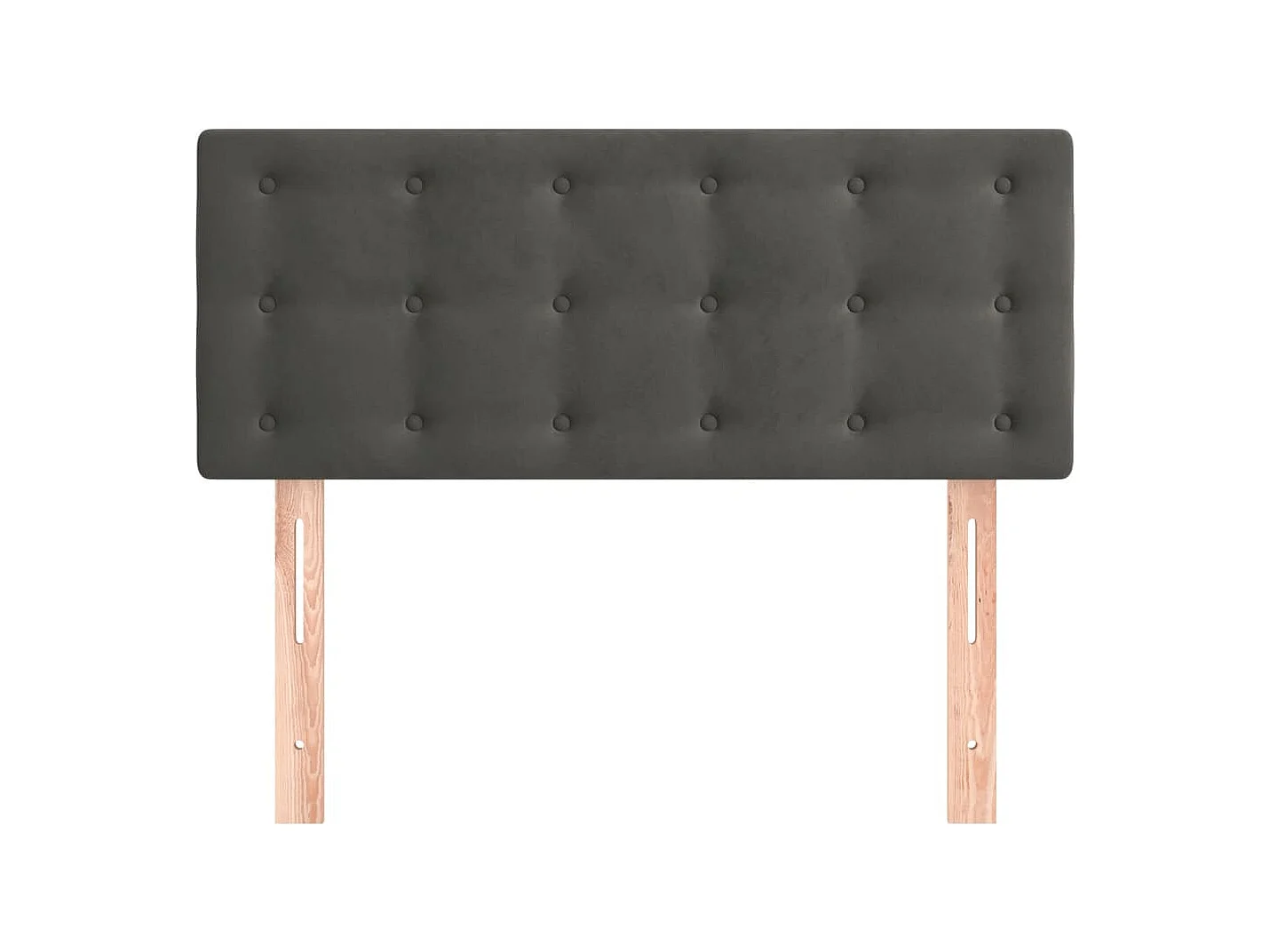 Cabecero Gris Oscuro 100x5x78/88 cm Terciopelo