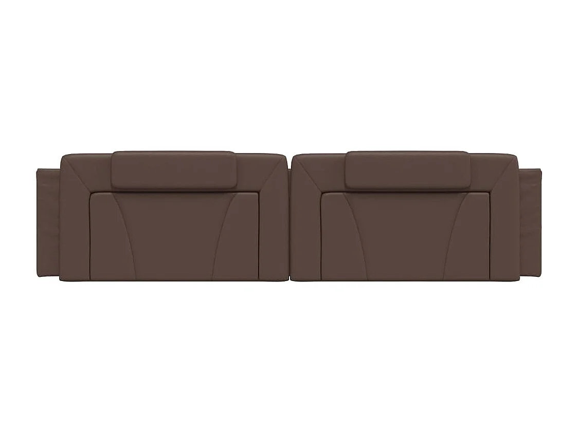 Cuscino testiera marrone 200 cm in similpelle