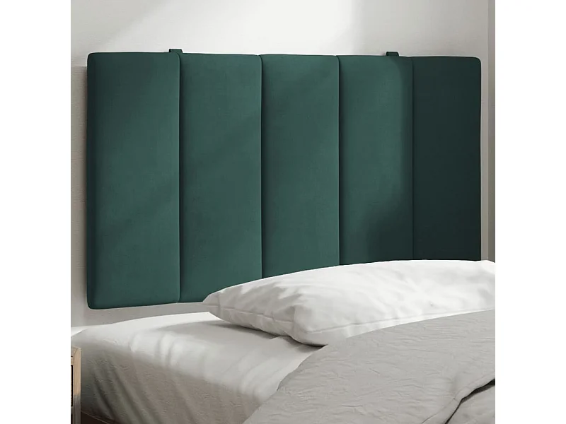 Donkergroen hoofdbordkussen 90 cm fluweel