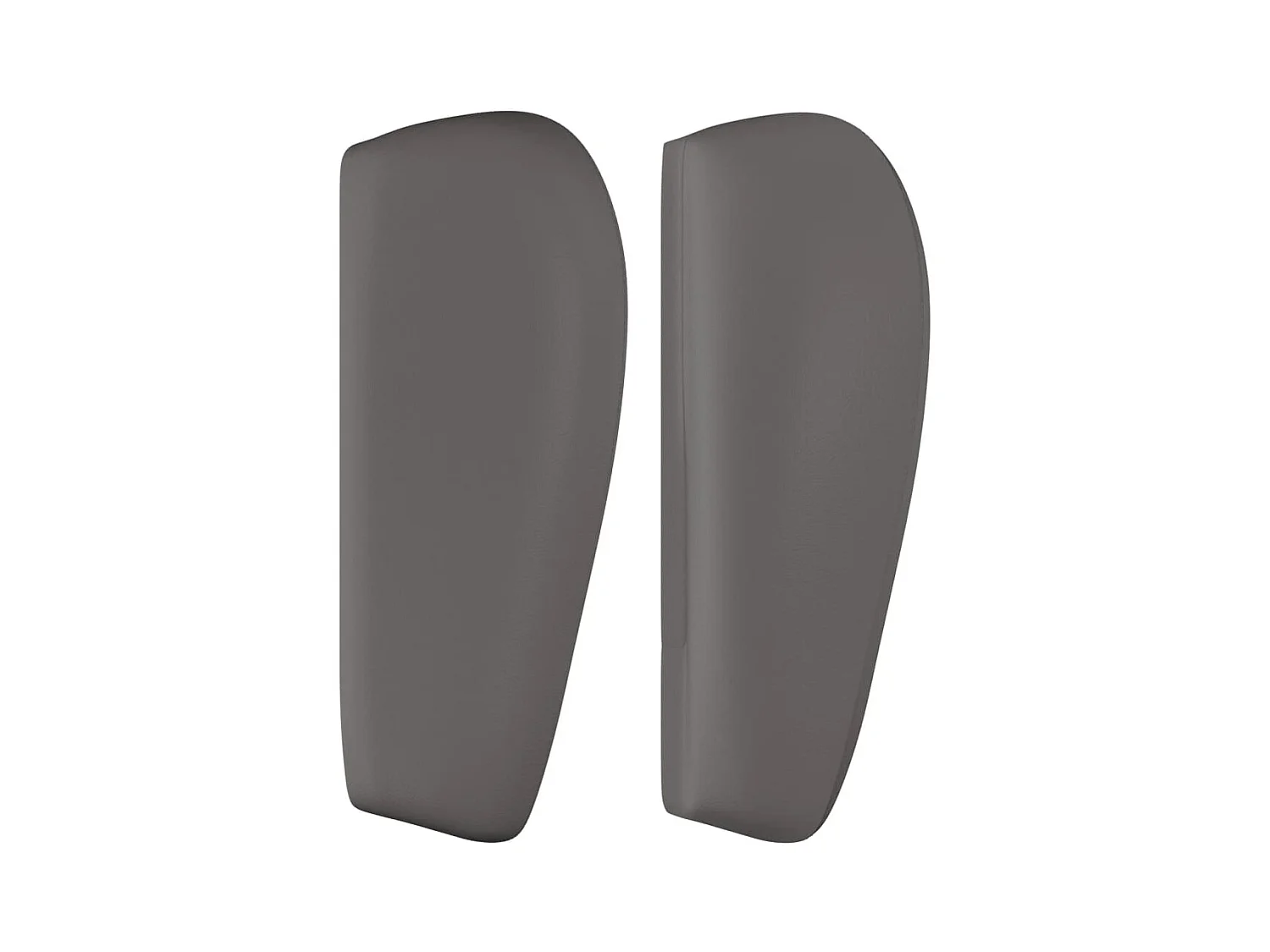 Tête de lit avec oreilles Gris 163x23x78/88 cm Similicuir