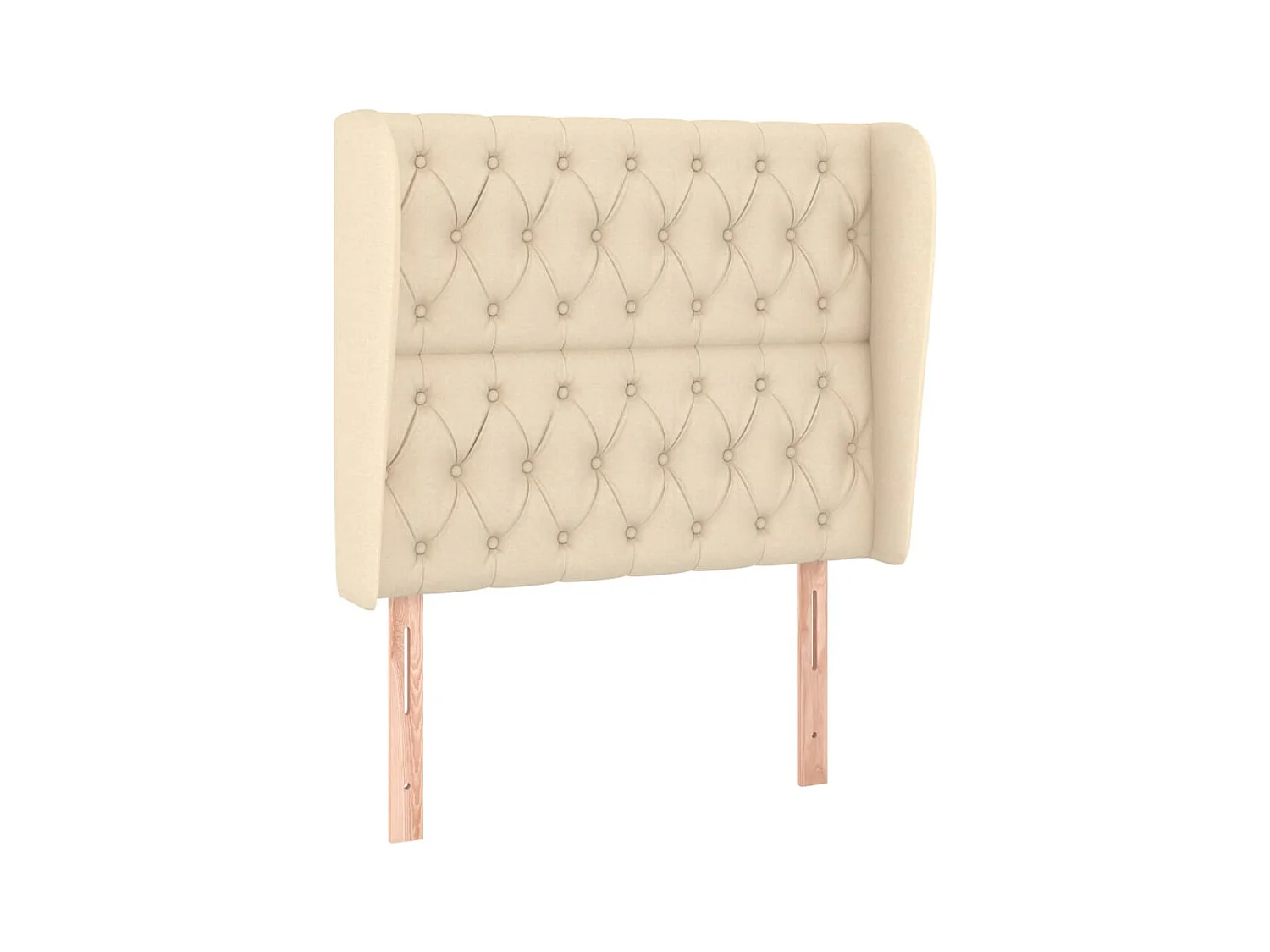 Tête de lit avec oreilles Crème 93x23x118/128 cm Tissu