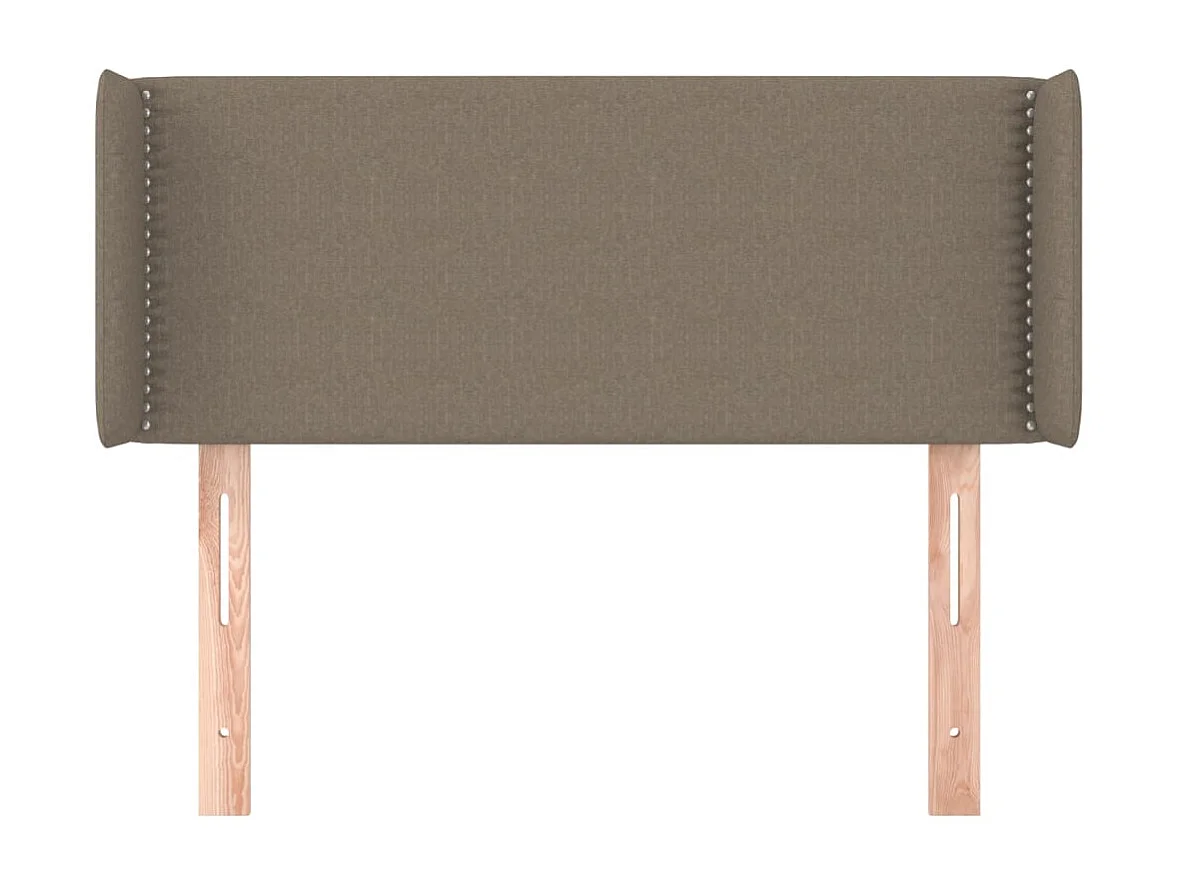 Testiera con ali Taupe 93x16x78/88 cm Tessuto