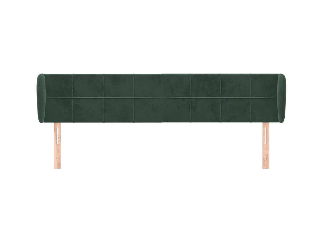 Hoofdbord met vleugels Donkergroen 183x23x78/88 cm Fluweel