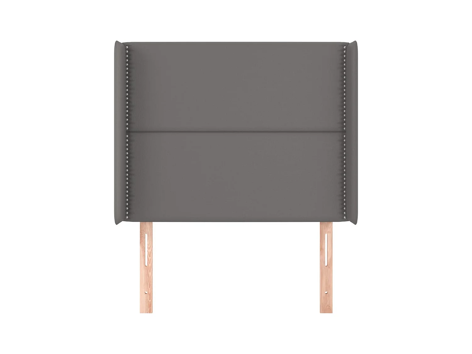 Hoofdbord met vleugels Grijs 93x16x118/128 cm Kunstleer