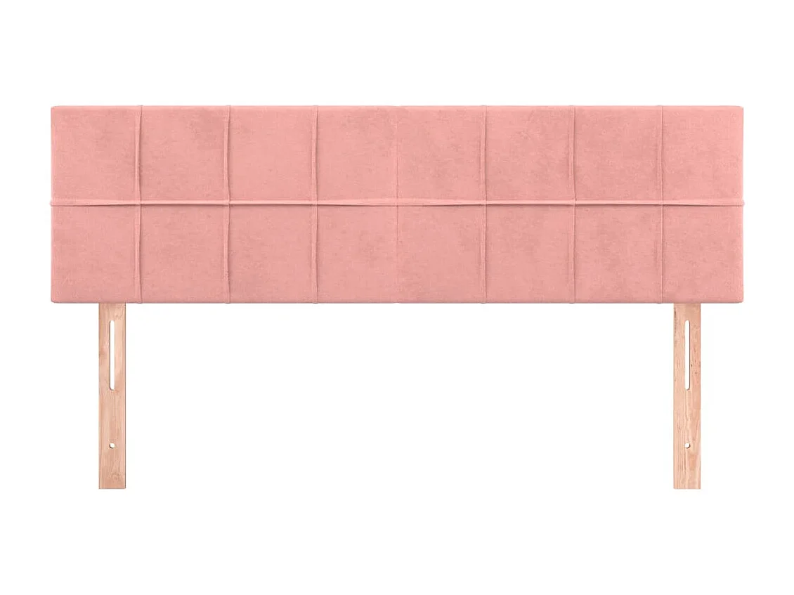 Cabeceros 2 uds Rosa 72x5x78/88 cm Terciopelo