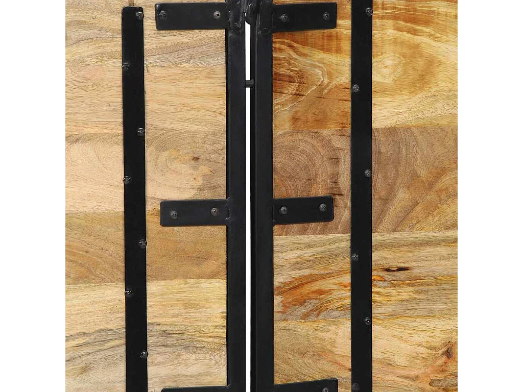 Tête de lit 200 cm bois massif manguier et fer