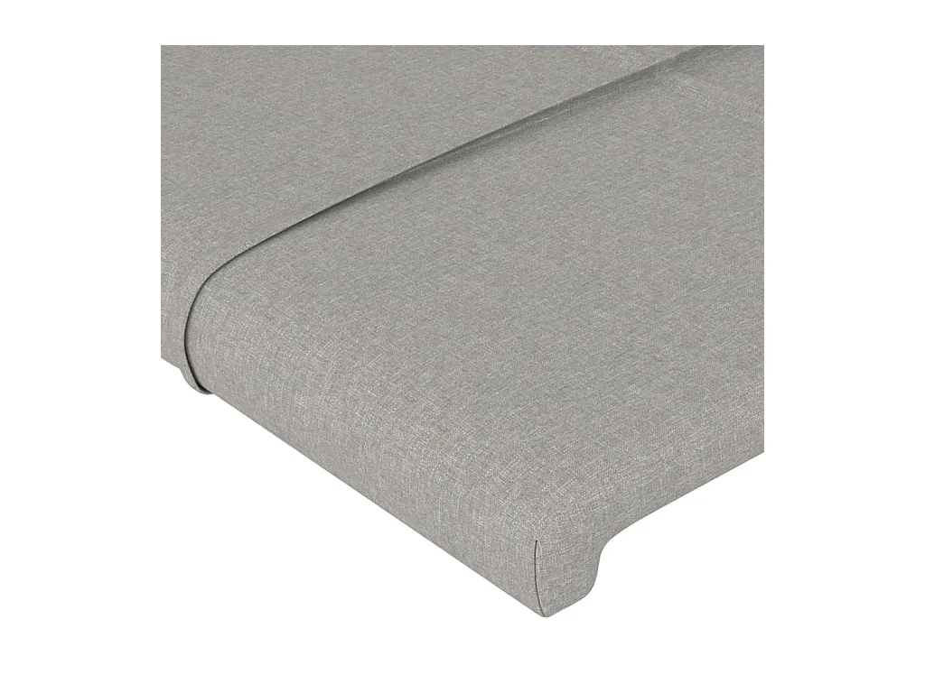 Hoofdbord met vleugels Lichtgrijs 103x16x118/128 cm Stof