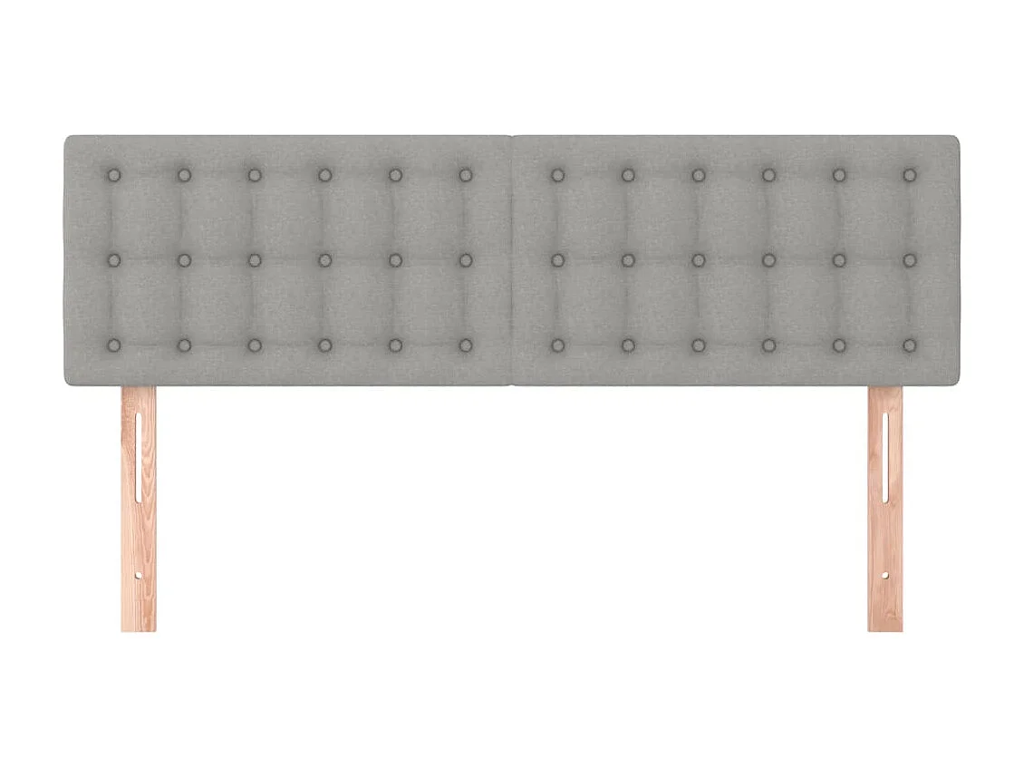 Testiere 2 pz Grigio chiaro 72x5x78/88 cm Tessuto