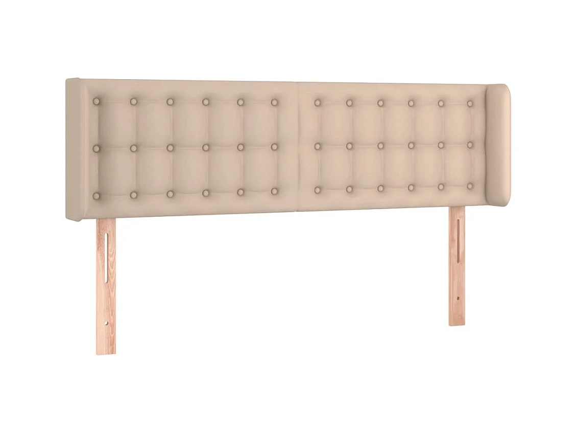 Hoofdbord met vleugels Cappuccino 147x16x78/88 cm Kunstleer