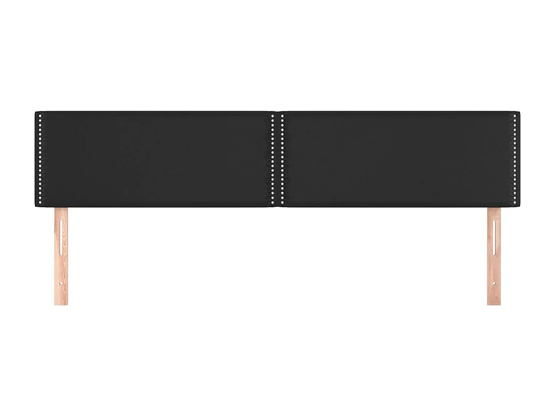 Cabeceros 2 uds Negro 100x5x78/88 cm Polipiel