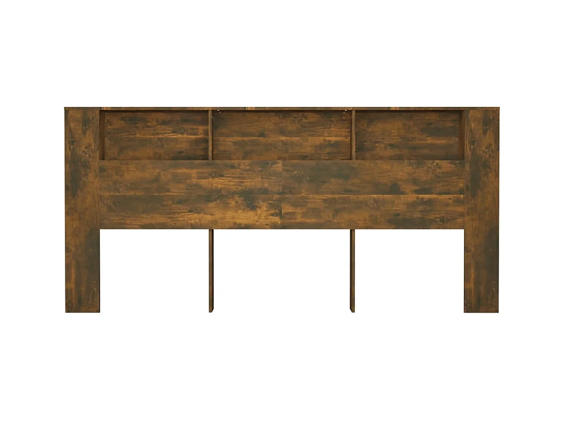 Gerookt eiken hoofdeinde kast 220x18,5x104,5 cm