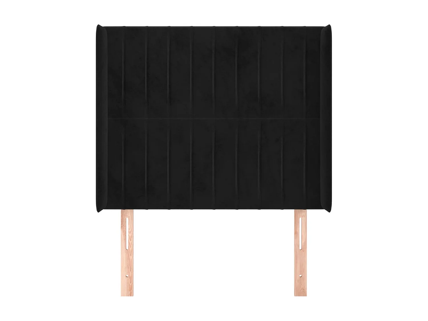 Kopfteil mit Flügeln Schwarz 83x16x118/128 cm Samt