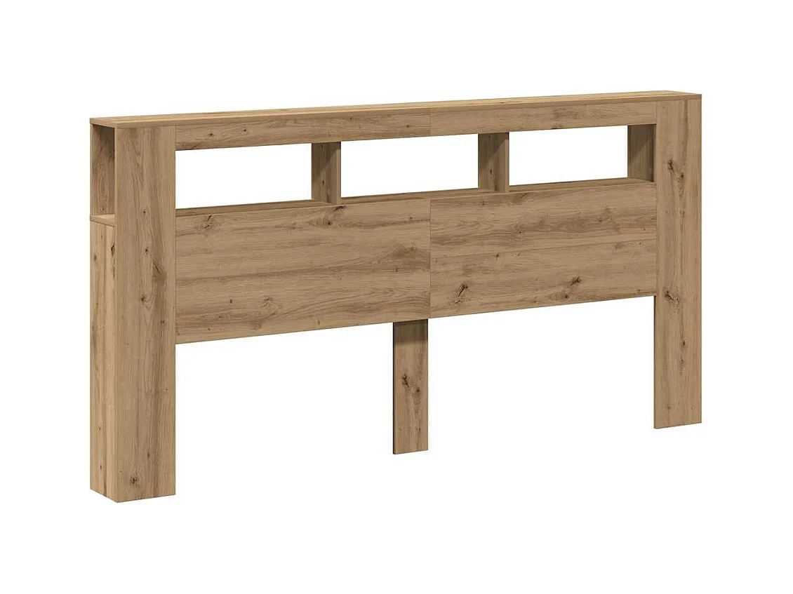 Cabecero LED en roble artesanal 200x18,5x103,5 cm