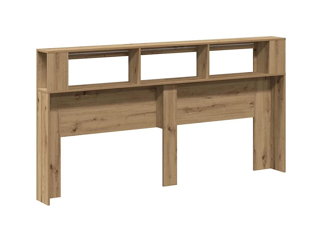 Cabecero LED en roble artesanal 200x18,5x103,5 cm