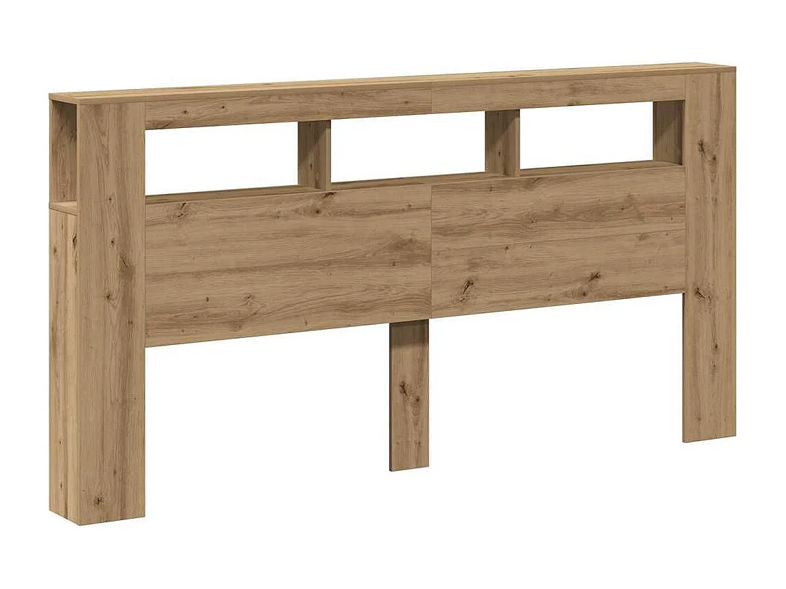 LED hoofdbord in handgemaakt eikenhout 200x18,5x103,5 cm