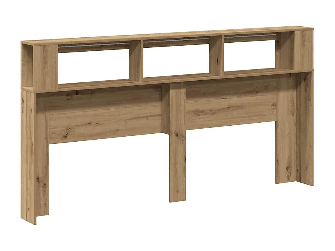 LED hoofdbord in handgemaakt eikenhout 200x18,5x103,5 cm