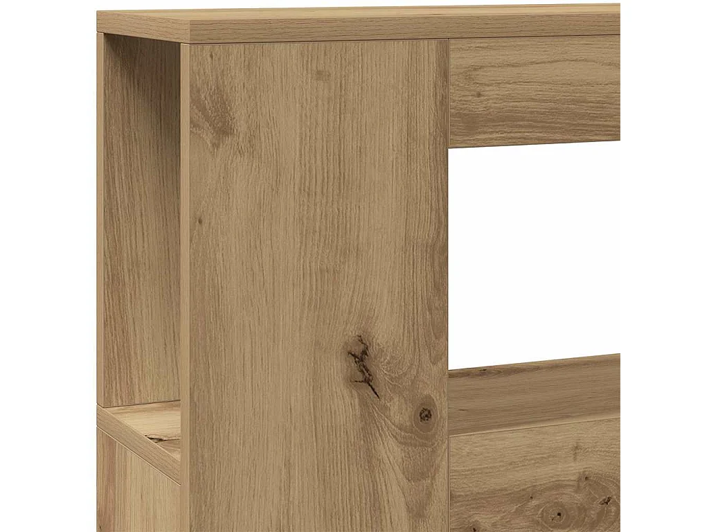 LED hoofdbord in handgemaakt eikenhout 200x18,5x103,5 cm