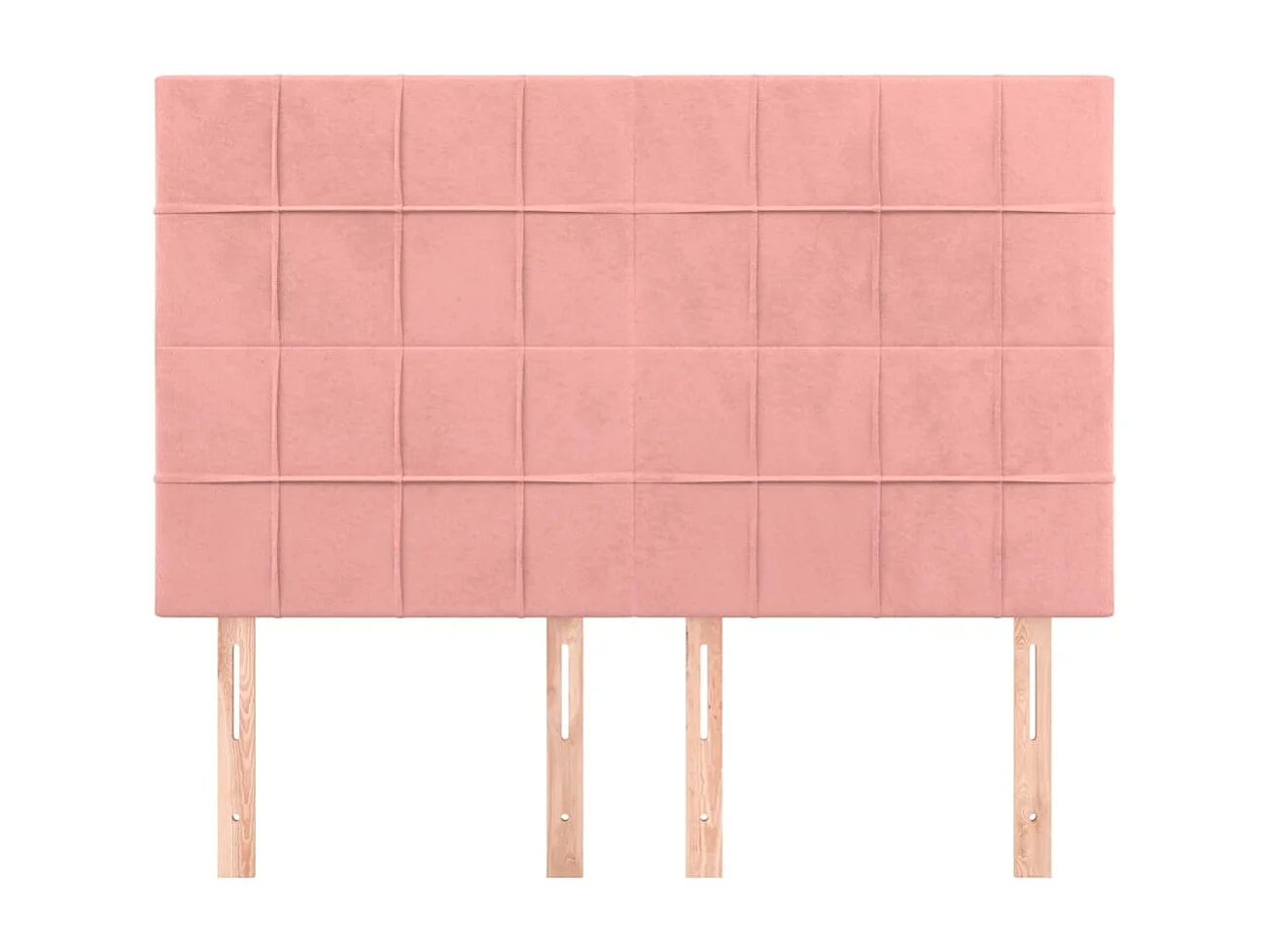 Testiere 4 pezzi Rosa 72x5x78/88 cm Velluto