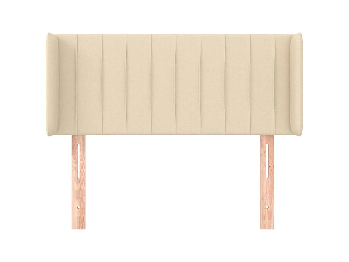 Kopfteil mit Flügeln Creme 93x16x78/88 cm Stoff