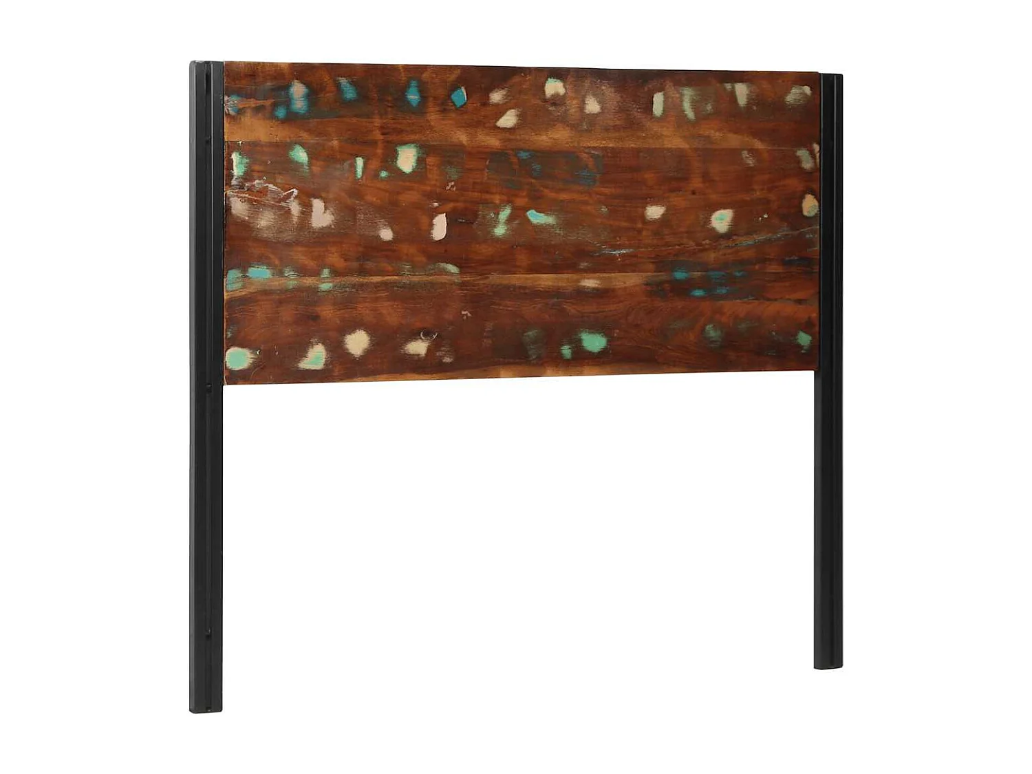 Tête de lit 120 cm bois massif récupéré et fer