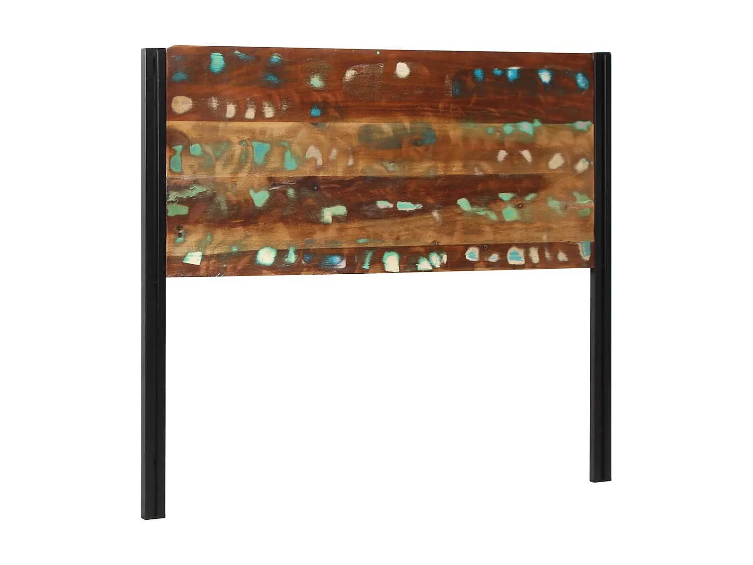 Tête de lit 120 cm bois massif récupéré et fer