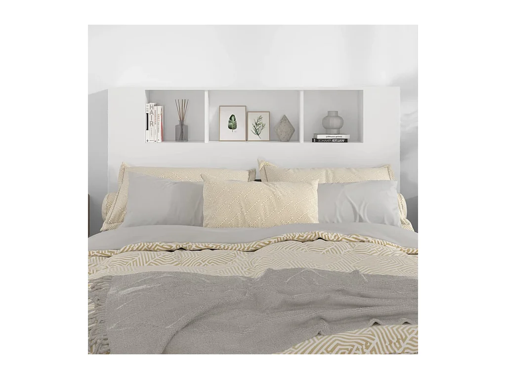 Witte hoofdeindekast 140x18,5x104,5 cm