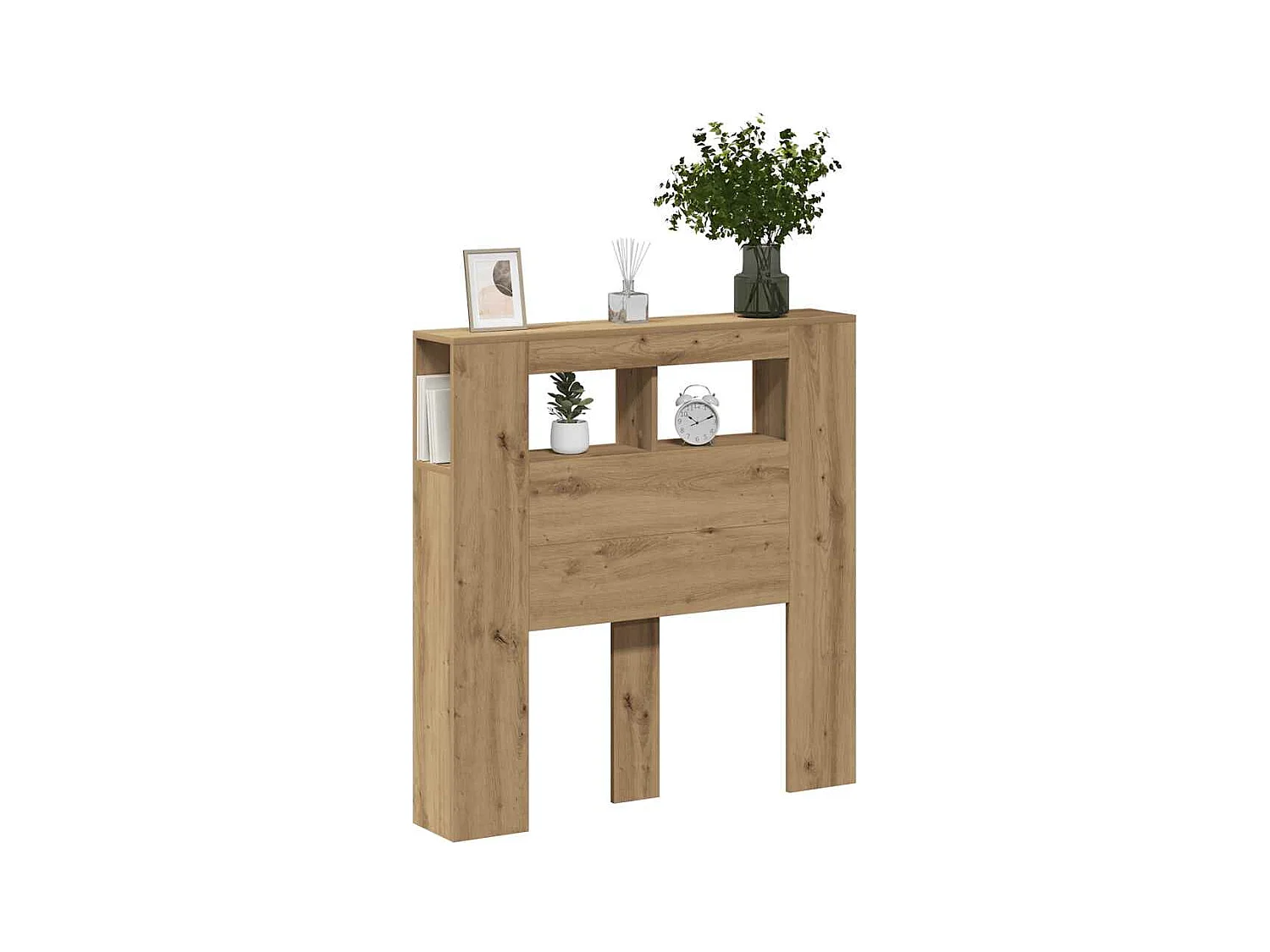 LED hoofdbord in handgemaakt eikenhout 100x18,5x103,5 cm