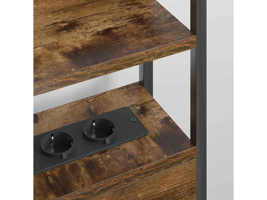 Testiera con mensola Rovere affumicato 160 cm Legno composito