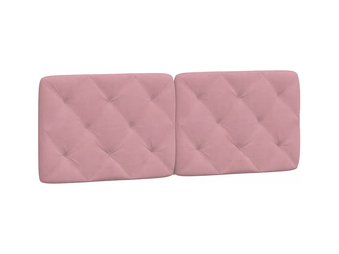 Roze hoofdbordkussen 120 cm fluweel