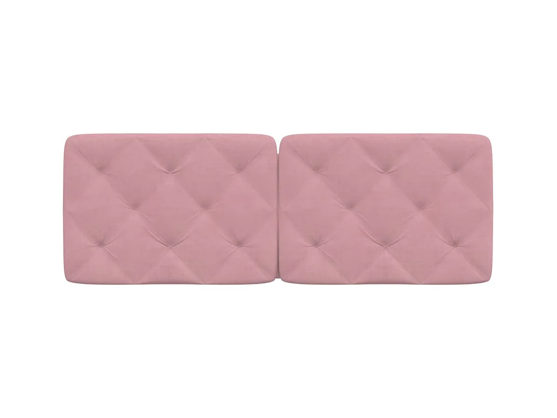 Roze hoofdbordkussen 120 cm fluweel